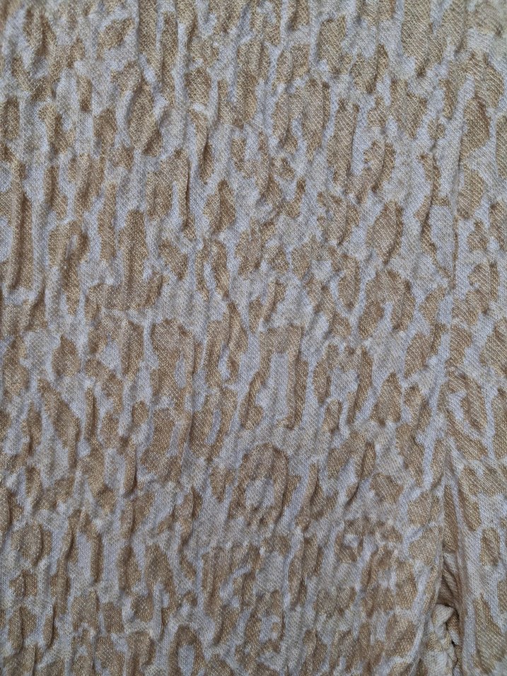 Bej Kadın Keten Piliseli Uzun Kollu Kazak - Görsel 2