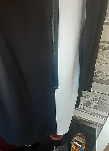 xl Beden İki Renkli Elbise