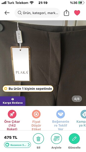xl Beden Plaka Pantolon