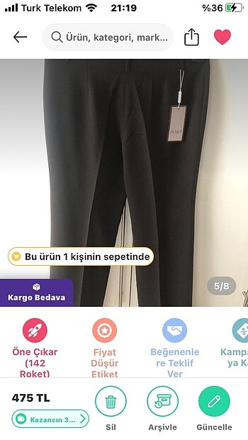 xl Beden kahverengi Renk Plaka Pantolon