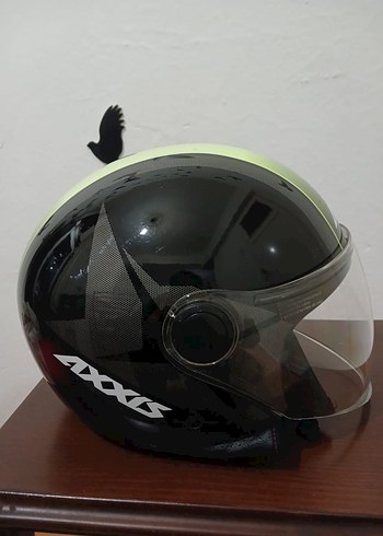 Siyah Baskılı AXXIS Motosiklet Kaskı - Görsel 2