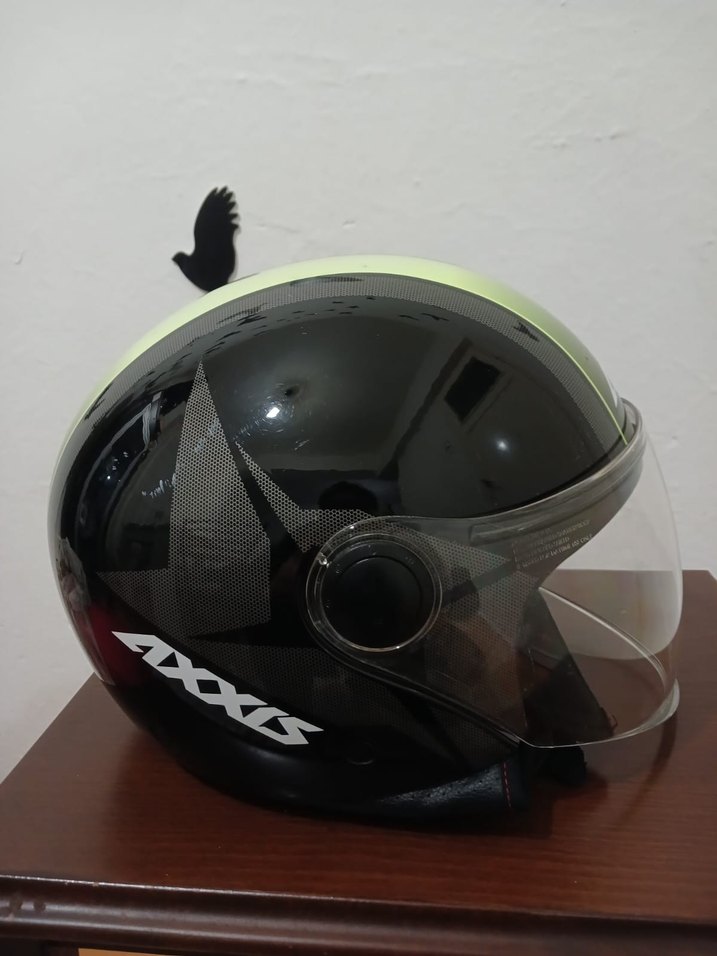 Siyah Baskılı AXXIS Motosiklet Kaskı - Görsel 2