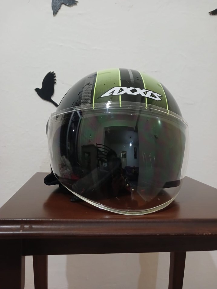 Siyah Baskılı AXXIS Motosiklet Kaskı - Görsel 3