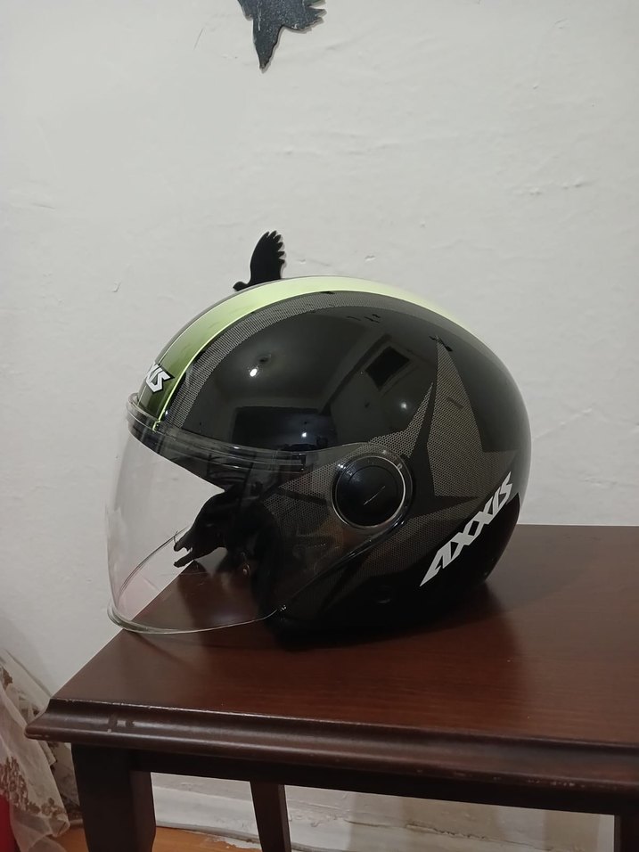 Siyah Baskılı AXXIS Motosiklet Kaskı - Görsel 4