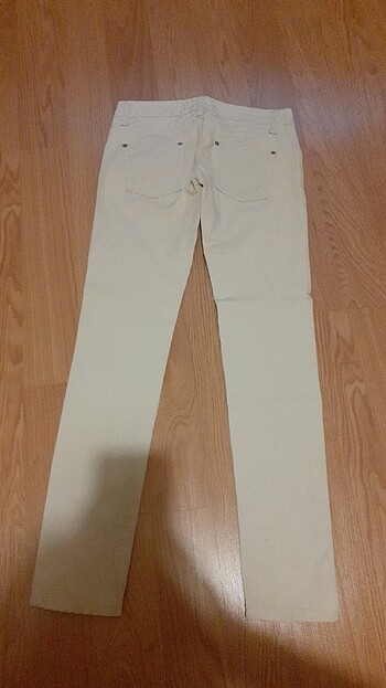 Bej pamuklu jean - Görsel 4