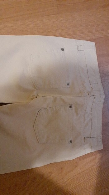 Bej pamuklu jean - Görsel 5