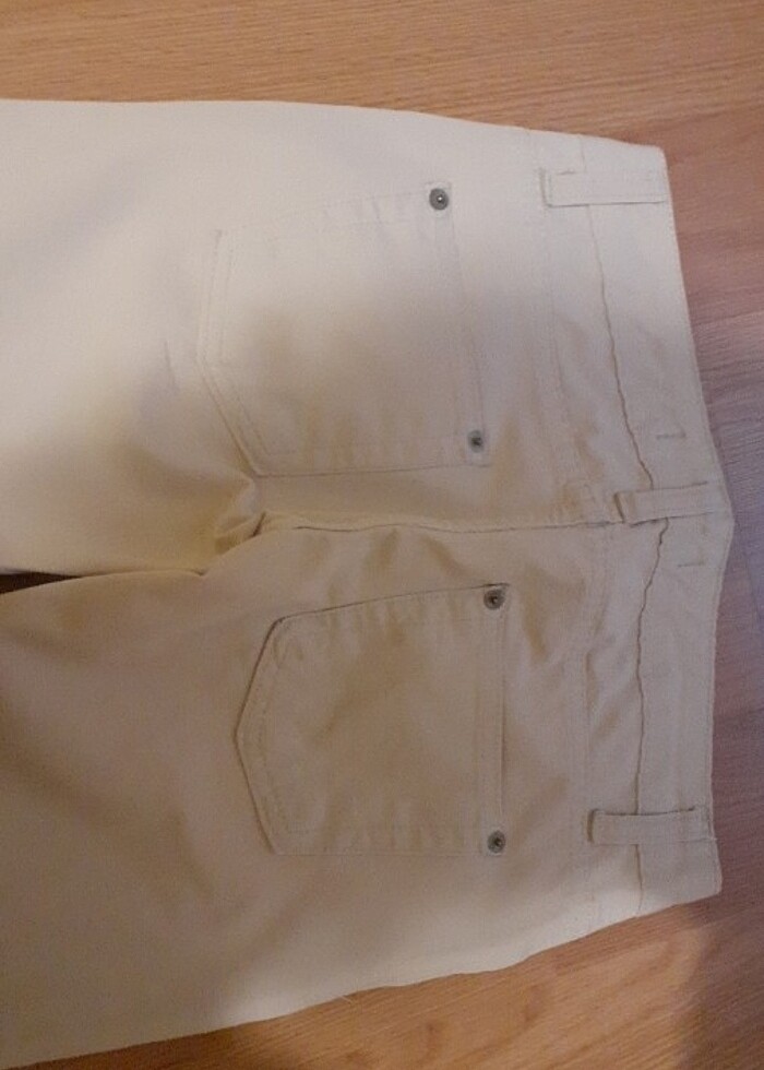 Bej pamuklu jean - Görsel 5