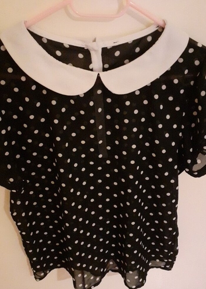Vintage bebe yaka bluz - Görsel 2