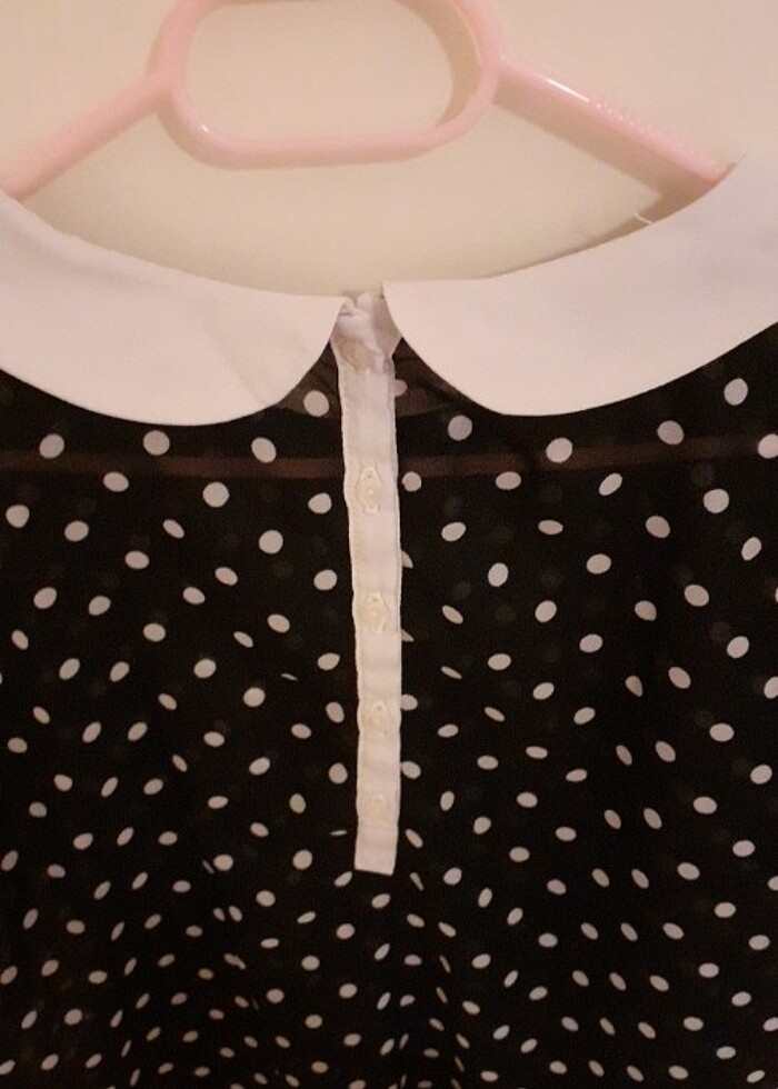 Vintage bebe yaka bluz - Görsel 4