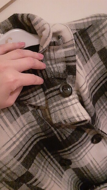 Pamuk vintage kısa kaban - Görsel 6