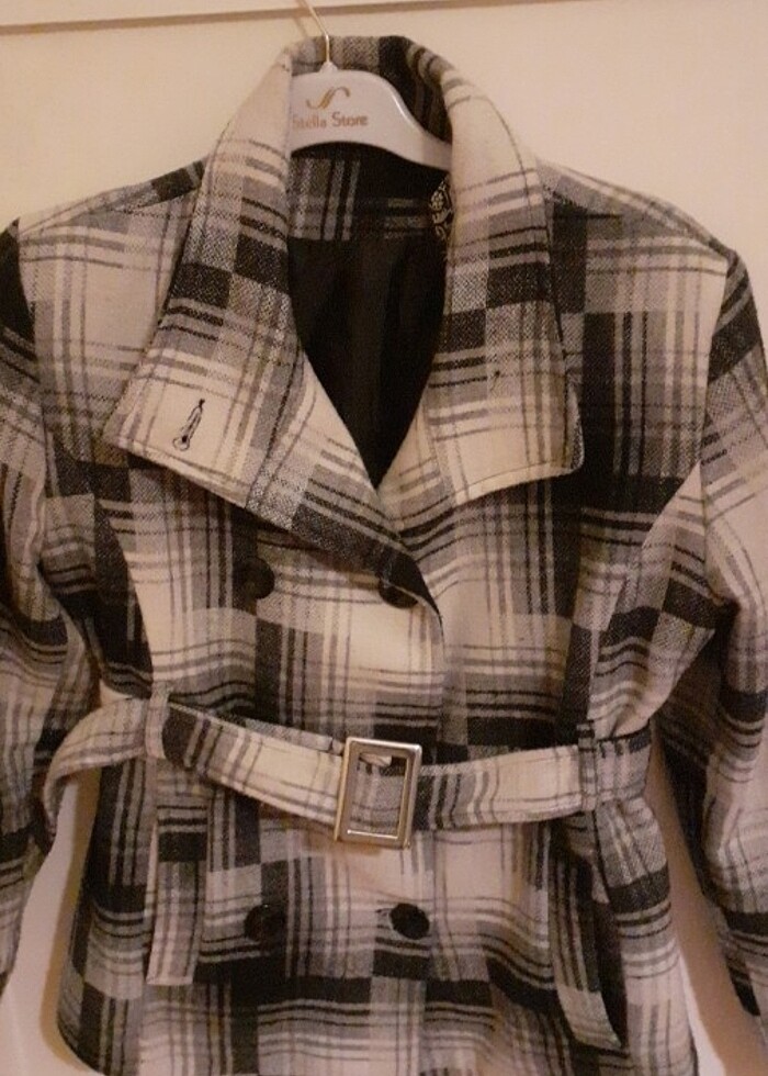 Pamuk vintage kısa kaban - Görsel 2