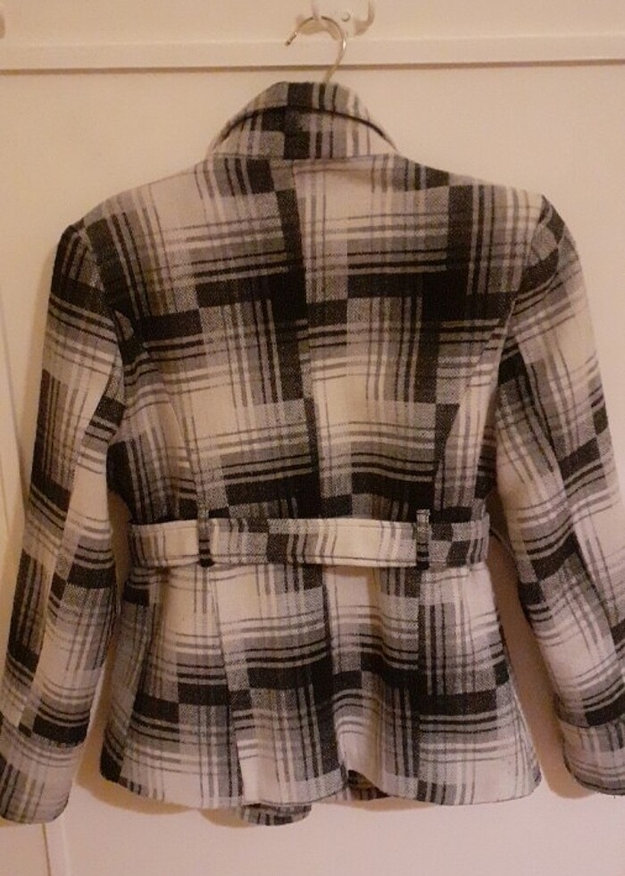 Pamuk vintage kısa kaban - Görsel 3