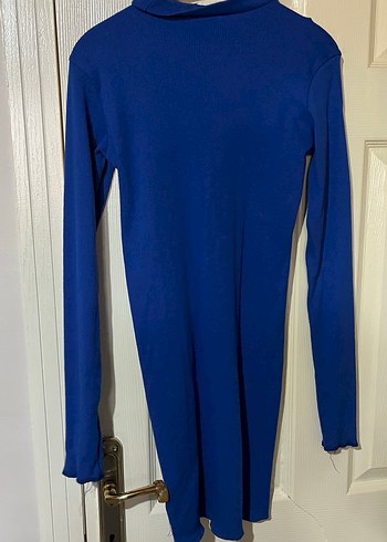 Kadın Lacivert Uzun Kollu Triko Elbise - Görsel 2