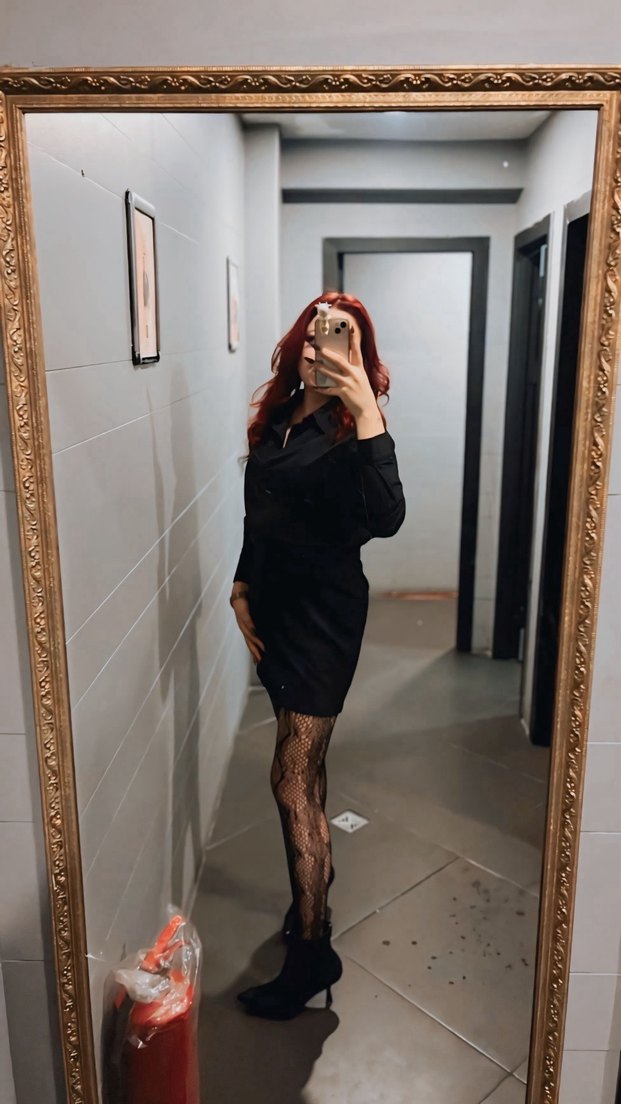 Siyah Düğmeli Gömlek Elbise - Görsel 3