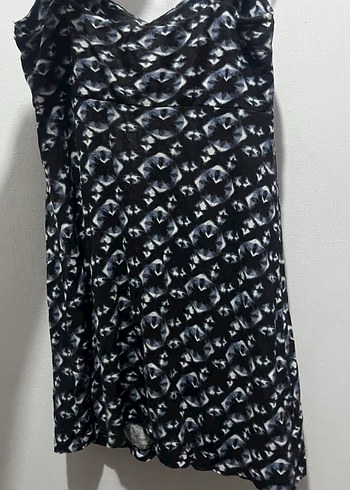 Kadın Siyah Tie-Dye Midi Triko Elbise - Görsel 3