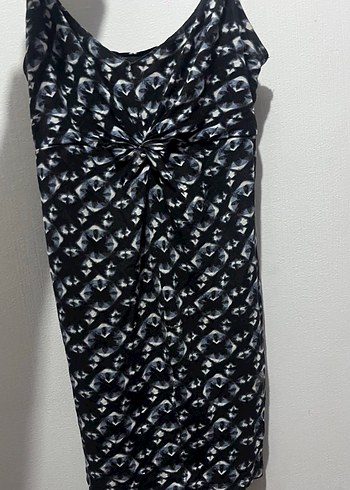 Kadın Siyah Tie-Dye Midi Triko Elbise - Görsel 2