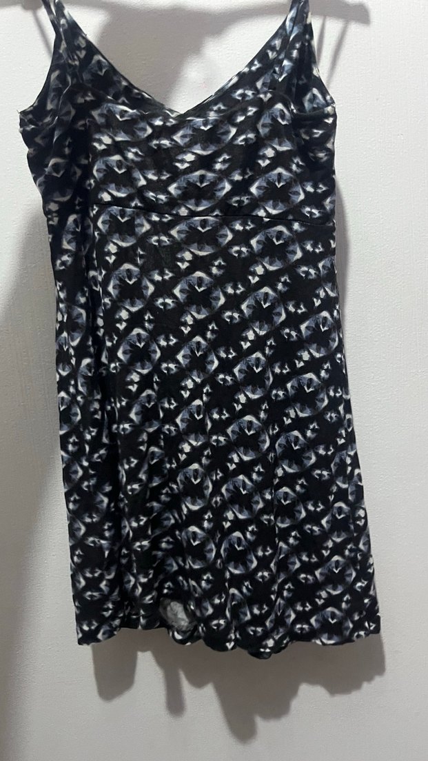 Kadın Siyah Tie-Dye Midi Triko Elbise - Görsel 4