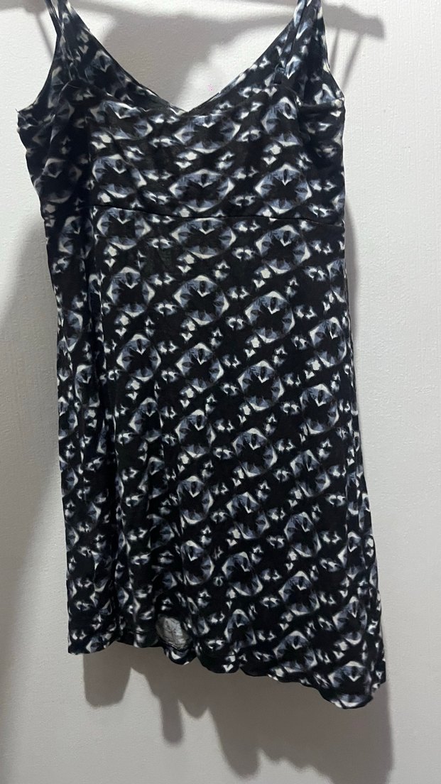 Kadın Siyah Tie-Dye Midi Triko Elbise - Görsel 3