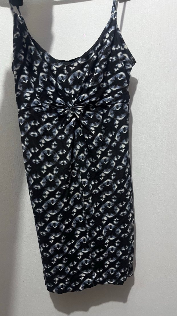 Kadın Siyah Tie-Dye Midi Triko Elbise - Görsel 2