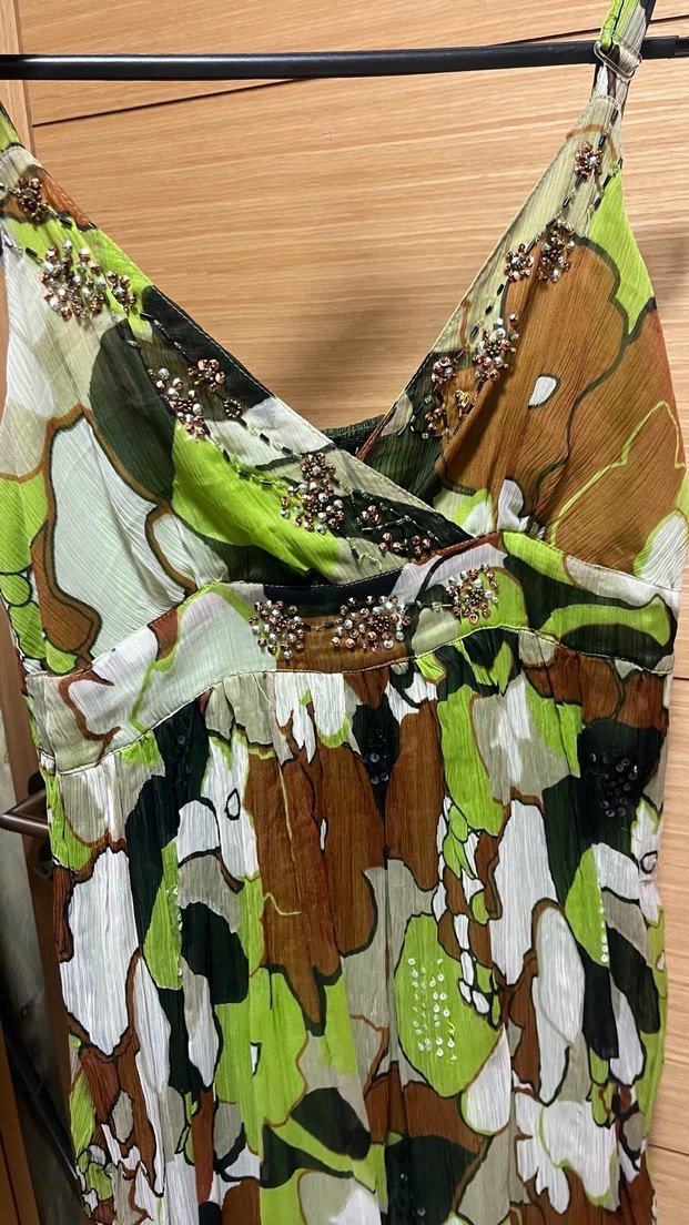 Bohem Kamuflaj Desenli Uzun Elbise - Görsel 5