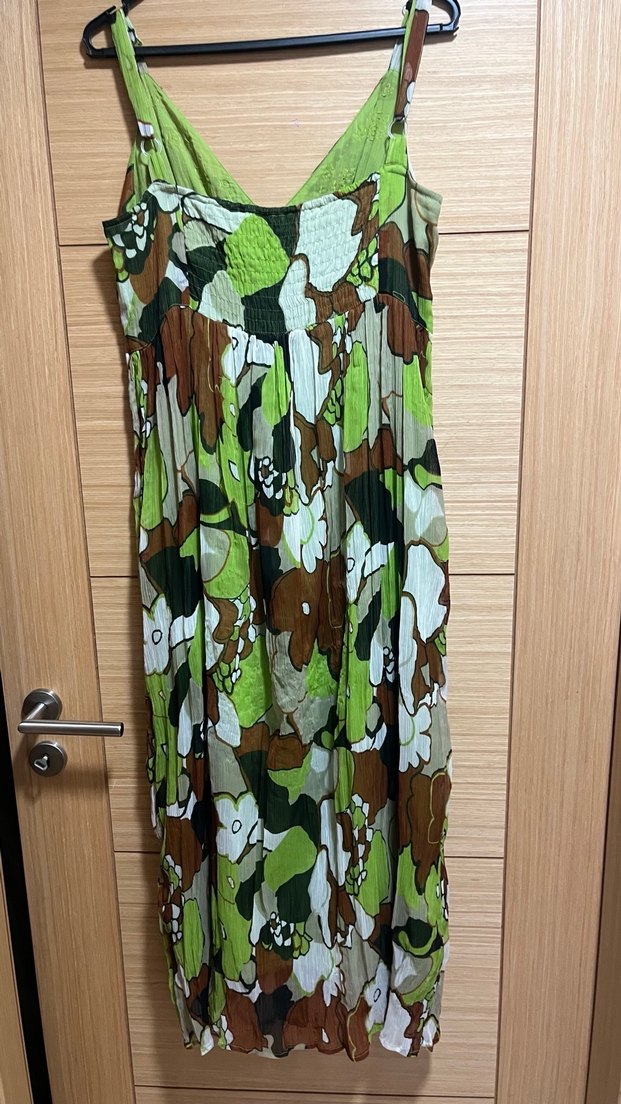 Bohem Kamuflaj Desenli Uzun Elbise - Görsel 3