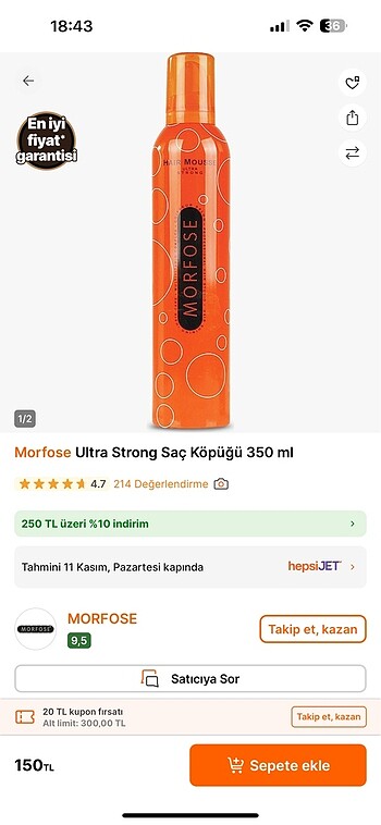 Morfose saç köpüğü