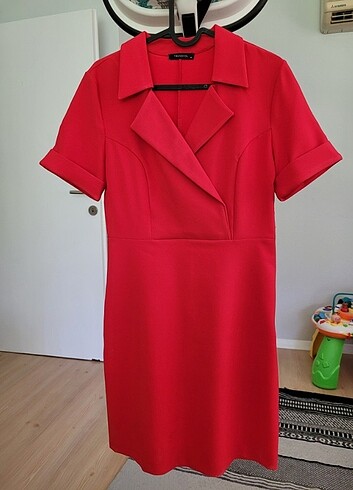 Milla kırmızı anvelop elbise