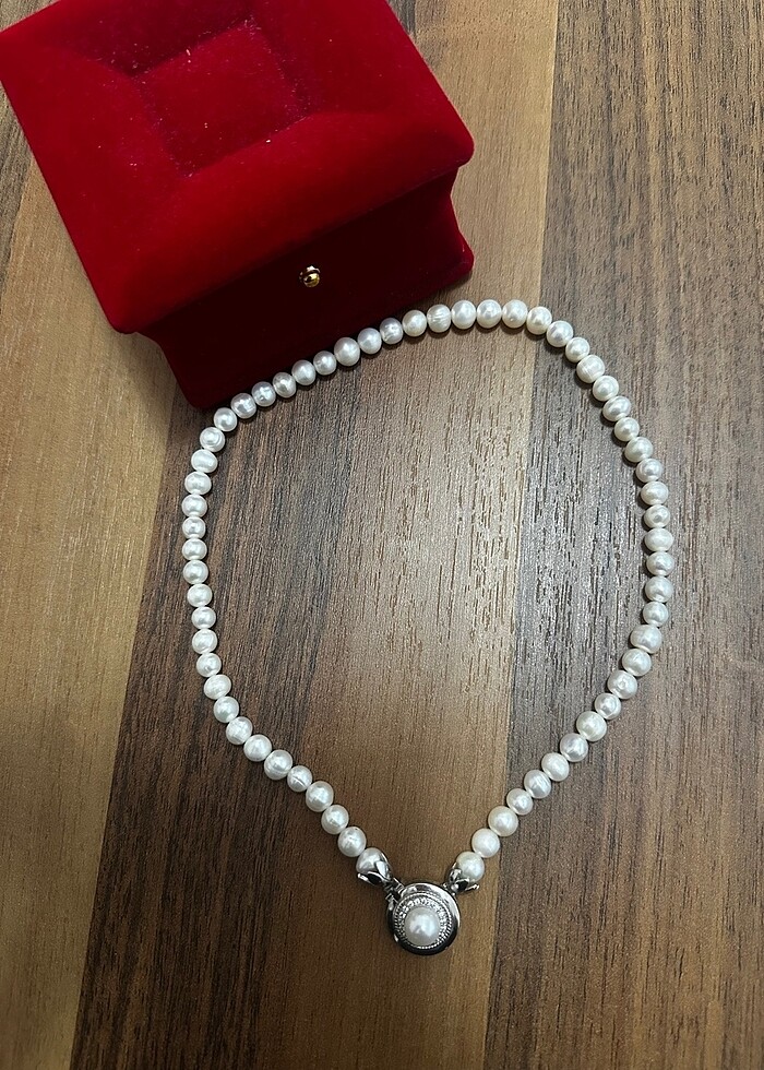 Gerçek İnci Kolye - Görsel 2