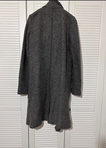 Gri Uzun Kadın Kaban - Görsel 2