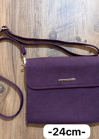 Mor Deri Kadın Çanta - Görsel 3