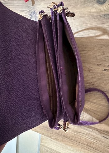 Mor Deri Kadın Çanta - Görsel 2