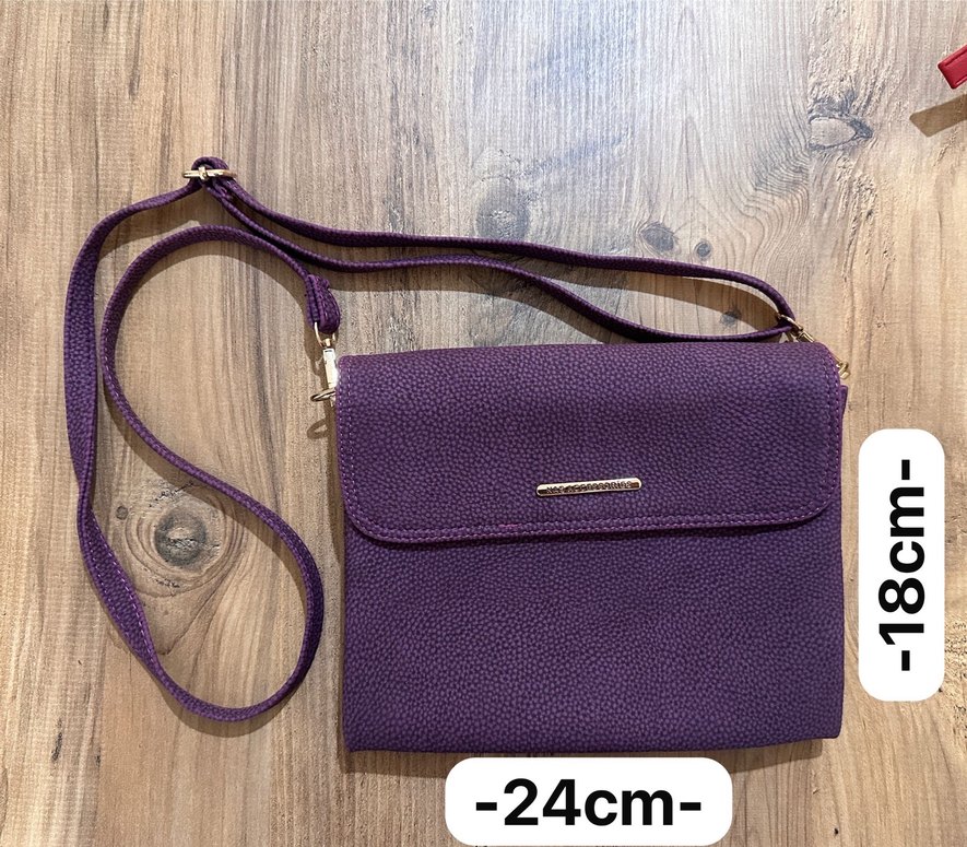 Mor Deri Kadın Çanta - Görsel 3