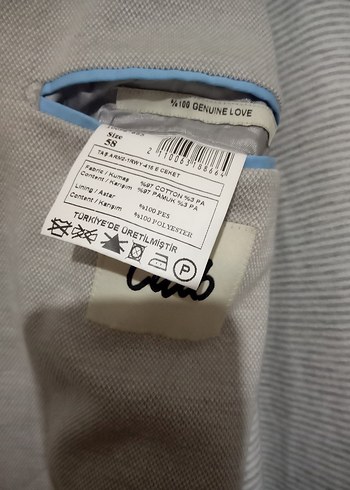 Düğmeli Beyaz Keten Erkek Ceket - Görsel 5