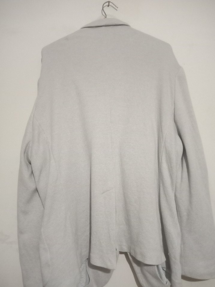 Düğmeli Beyaz Keten Erkek Ceket - Görsel 2