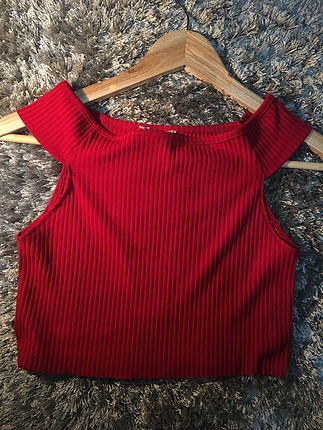 Bershka Kırmızı crop
