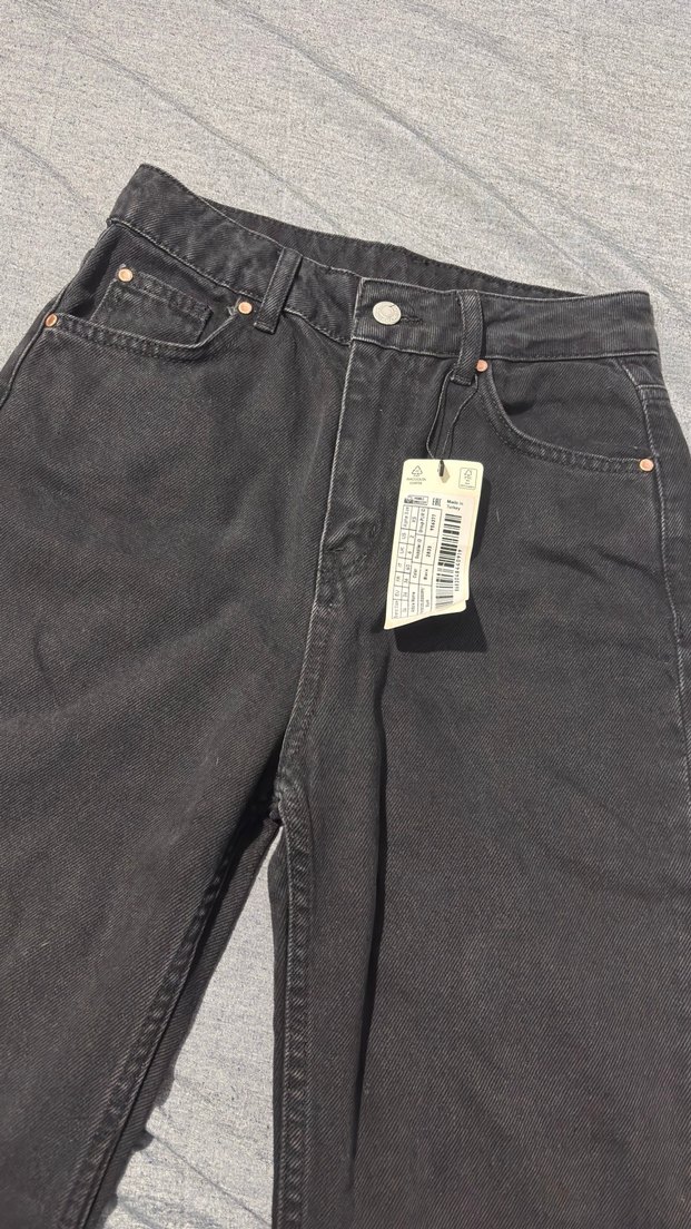 Siyah denim kadın pantolon-jean - Görsel 2