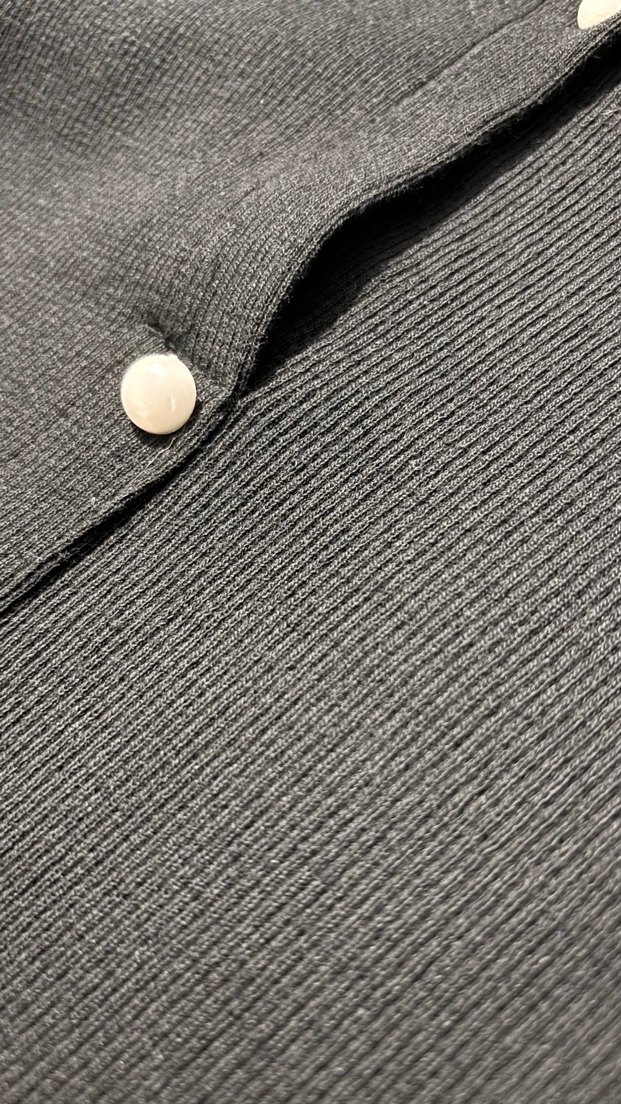 Düğmeli Siyah Kadın Triko Elbise - Görsel 4