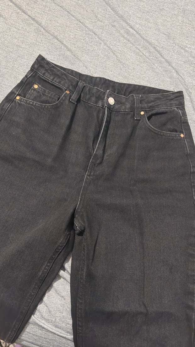 Siyah denim kadın pantolon- jean - Görsel 2