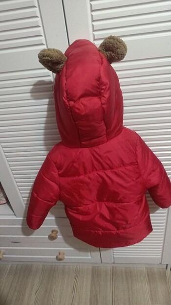 9-12 Ay Beden kırmızı Renk Bebek mont 1 yaş bebek kaban