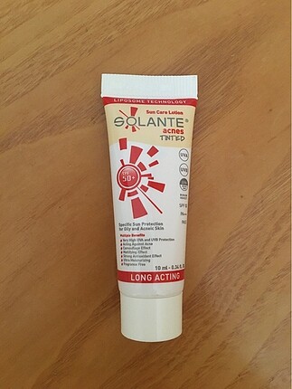 Solante acnes tınted güneş kremi