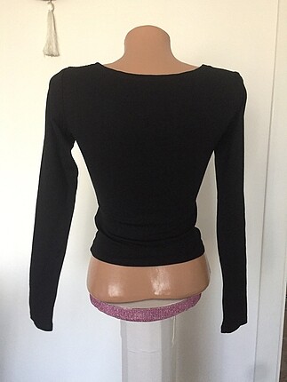 s Beden siyah Renk Crop bluz