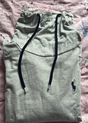 Gri Kapüşonlu kadın Sweatshirt - Görsel 2