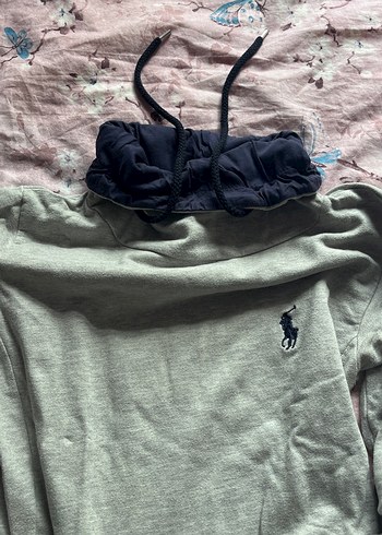 Gri Kapüşonlu kadın Sweatshirt - Görsel 3