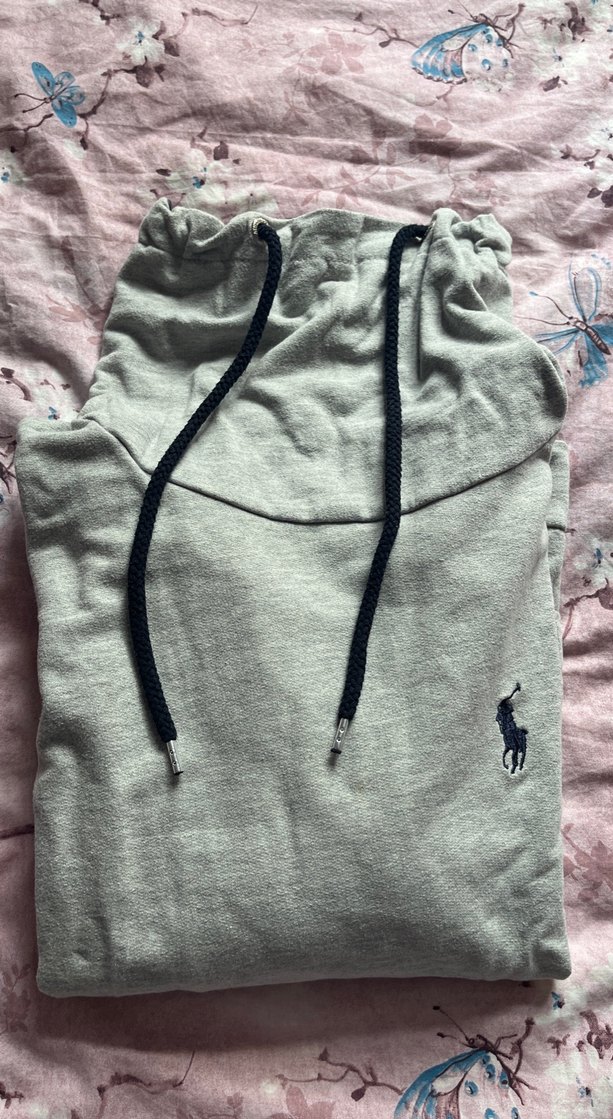 Gri Kapüşonlu kadın Sweatshirt - Görsel 2