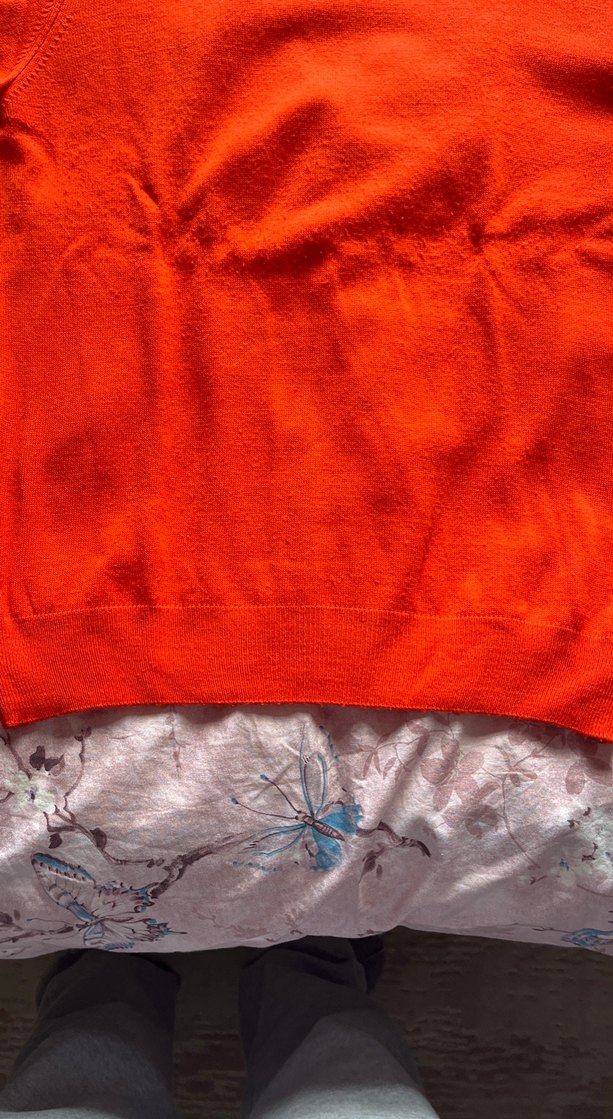 Turuncu Uzun Kollu Basic Kadın Kazak - Görsel 3