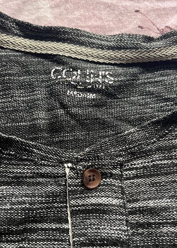 Gri Erkek Uzun Kollu Düğmeli Tişört - Görsel 2