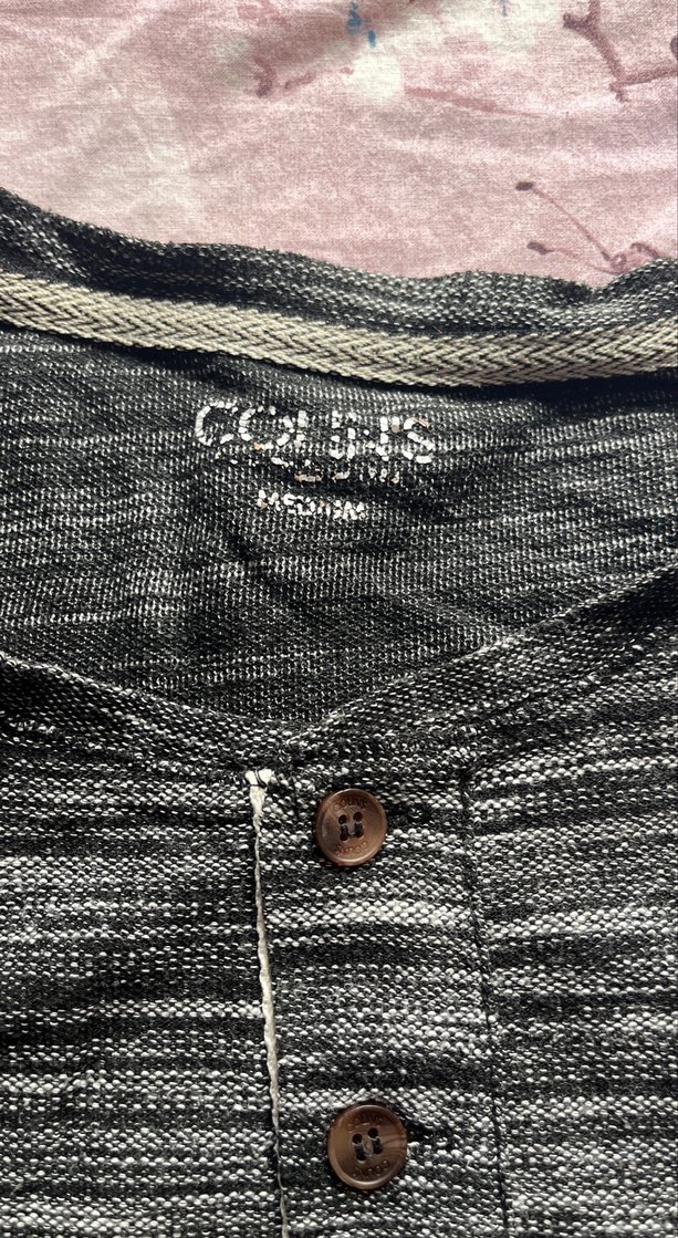 Gri Erkek Uzun Kollu Düğmeli Tişört - Görsel 2