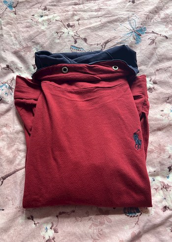 Bordo Uzun Kollu Yaka Fermuarlı Sweatshirt - Görsel 4