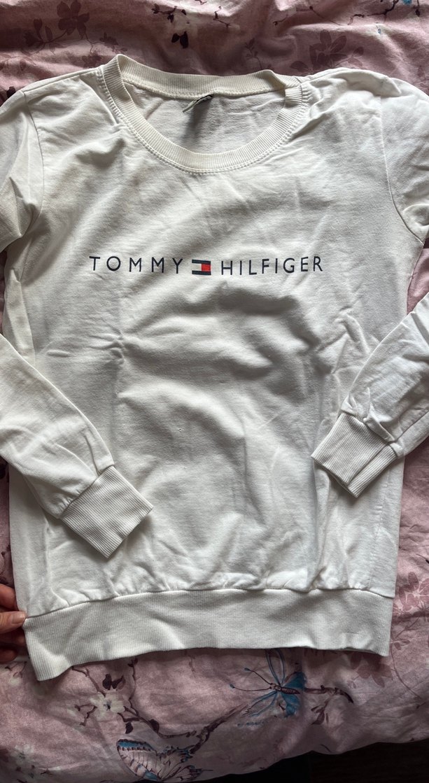 Tommy Hilfiger Beyaz Uzun Kollu Sweatshirt - Görsel 3