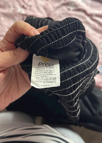 Uzun Siyah penye elbise - Görsel 3